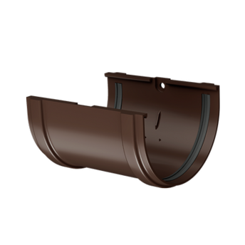 Соединитель желобов Премиум (Premium) Шоколад, (RAL 8019)